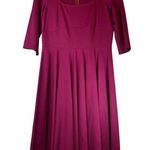 LaVia 18 Cranberry Knit Fit and Flare Dress Photo 11