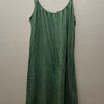 Enza Costa Green Sleeveless Silky Tank Slip Midi Dress Size Medium Photo 1