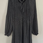 DR2 Black Pink Floral Long Sleeve Dress Comfy Casual Fall XL Photo 0