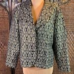 Ny Collection Vintage  Brocade Gold Threading Blazer Size XL Photo 0
