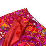 60s Vintage ALICE of California Cocktail Party MCM Floral Vivid skirt Pink Size XS Photo 4