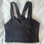 Alo Yoga V-Neck Black Sports Bra Photo 0