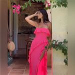 House Of CB 'Sarina' Fuchsia Ruffle Maxi Dress NWOT size XS Photo 2