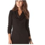 Splendid black thermal knit cowl neck long sleeve dress Photo 2
