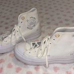 Converse embroidered platform white sneakers Size 7 Photo 0