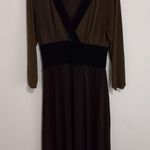 Connected Apparel  12 Empire Waist V-Neck 3/4 Sleeve Knee Length Dress Photo 5