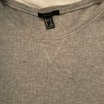 Forever 21 Distressed Gray Crop Long Sleeve Top Photo 1