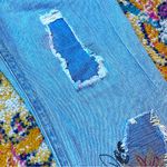 Vintage Y2K Bebe Distressed Patchwork Embroidered Jeans Blue Size 29 Photo 6