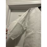 Lino 100% Italian Linen Top Size Large White Boxy Fit 3/4 Sleeve Blouse Shirt Photo 1