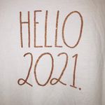 Rae Dunn  Womens "Hello 2021" XL white t-shirt Short Sleeve‎ Shirt Photo 4