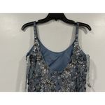 Mac Duggal  5477 Slate Gray Floral Embellished Scoop Neck Evening Gown Sz 4 NEW Photo 4