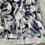 Anne Klein Pleated Bloomcore Dress Size 6 Navy White Floral Mature A-Line Work Photo 5