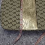 Michael Kors Purse Bag Gold Center Stripe Crossbody Purse Photo 13
