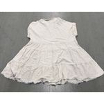 Umgee  Cream Pullover Dress Women's Size XL Tiered Tunic Dress Short Sleeve Boho Photo 1