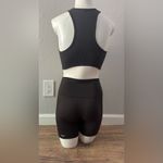 Set Active  Dark Brown Sculptflex Shorts Sport Bra Workout Yoga Pilates Set S Photo 2