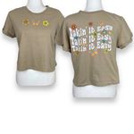 vibin take it easy crop top Size L Tan Size L Photo 1