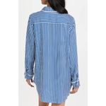 NWT Plush Striped Sleep Dress in Blue/White Blue Photo 1