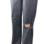 Abercrombie & Fitch  90's Straight Black High Rise Distressed Denim Jeans Size 28 Photo 2