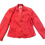 Talbots 100% linen red collared blazerāsize 8 Photo 0