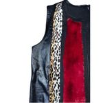 Jane & John Leopard Print Wool Knit Tunic Vest Size Small Red Photo 3