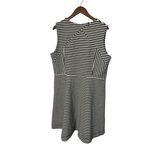 Joe Fresh JCPenny ‎ Women 2X Stripe Monochrome Midi Black Dress Formal Office Photo 2