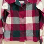 Cabela's Cabela’s Red Green & White Giant Plaid Button Down Shacket Large Photo 2