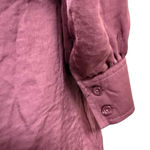 Calvin Klein Jeans Plum Puff Sleeve Button Down Shirt L NWT Size L Photo 5