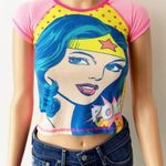 DC Comics Wonder Woman Baby Tee Comics Superhero T Shirt Crop Top Short Sleeve Pink XS/S Photo 6