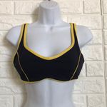 ribbed navy sports bra underwire‎ bikini top Blue Size 10 Photo 0