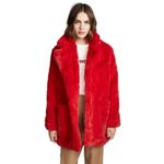 Apparis Sophie Faux Fur Jacket Scarlet Red Size S Photo 4