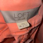 Loft Plus Marisa Cuffed Cropped Bright Neon Coral Pants NWTs size 26 Plus Photo 7