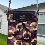Coach Women's Purple and Brown Crossbody Bag Photo 0