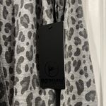90 Degree By Reflex Gray Animal Print Cardigan medium Photo 2