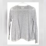 Lou & grey LOFT Gray & White Striped SemiSheer Lightweight Short Cardigan XS Photo 1