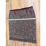 Talbots Petites 10P Tweed Wool Blend Pencil Skirt Burgundy Bouclé Lined Photo 6