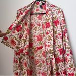 Something Navy  Red Poppy Gina Floral Coverup Size xxs Photo 7
