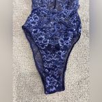 Savage X Fenty Floral Lace Teddy XS Lingerie sexy Blue Photo 4