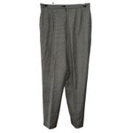 Liz Claiborne Classics Wool Pants Sz 12 Houndstooth Pleated Lined Back Zip Retro Photo 1