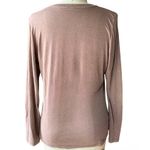 Life is Good Vintage 70's Style Long Sleeve Brown V-Neck Top ~ Women's LARGE Photo 1