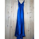 Lulus NWT  Perfectly Classy Royal Blue Satin Strappy Maxi Dress Banquet Sz XS Photo 1