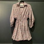 Tish Cox cotton Merry & Me Floral Cinched Waist Fit Flare Mini Dress Red Fall XS Photo 4