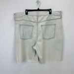 J.Crew Relaxed Knee Length Denim Short Tie Drawstring Bleach Wash 35 NWT Photo 7