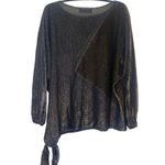 Vintage My Kinda Gal Metallic Geometric Batwing 80’s Relaxed Sheer Blouse Sz Lg Photo 5