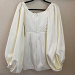 House Of CB HOUSE OF CB 'Carlyn' Ivory Satin Balloon Sleeve Mini Dress/Size XS NWOT Photo 6