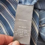 Sharagano Sharango Blue & White Striped Sleeveless Tencel® Peplum Dress Size Small Photo 6