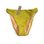 J.Crew Ribbed High Rise Cheeky Bikini Bottom in Salerno Olive Green Size XXS Photo 1