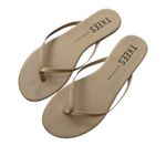 Tuckernuck Tkees Foundations Matte Leather Flip Flops Classic Minimalist Beach Vacay Sz 10 Photo 5