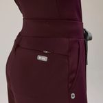 FIGS  High Waisted Salina FORMx Wide Leg Scrub Pants in Burgundy, Size XXS Petite Photo 5