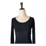 Norma Kamali  Kulture Dress Women‎ XS Black Jersey Ruched Long Sleeve Mini Goth Photo 4