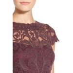 Tadashi Shoji Tadashi‎ Shoji Embroidered Illusion Yoke Lace Sheath Dress Blackberry Size 2 Photo 2
